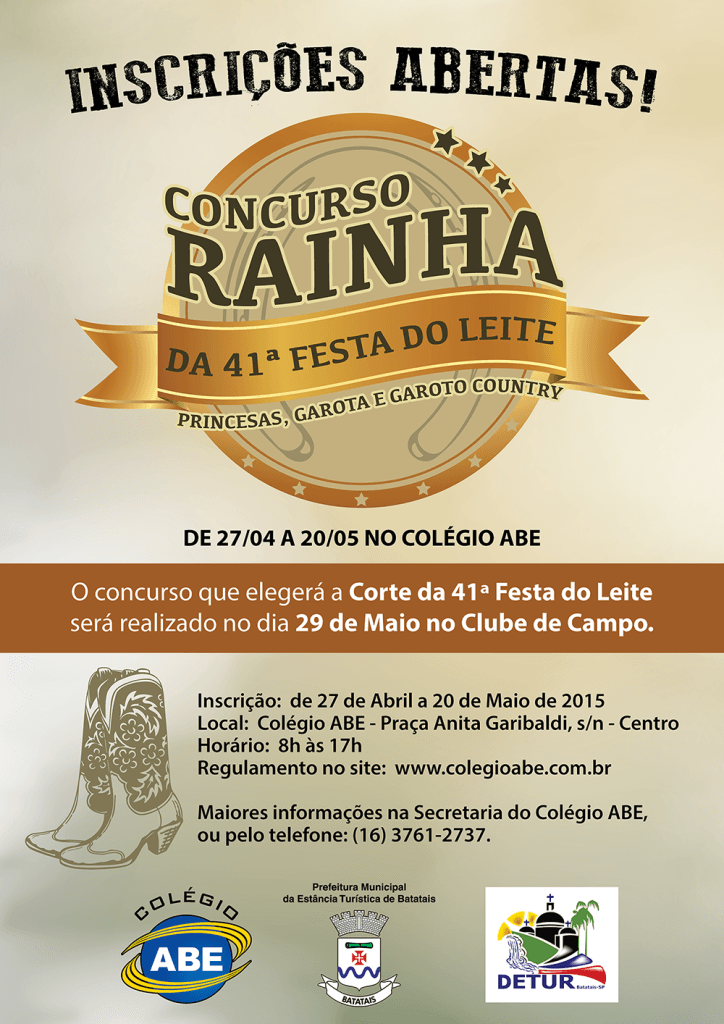 Inscrições Rainha Festa do Leite 2015